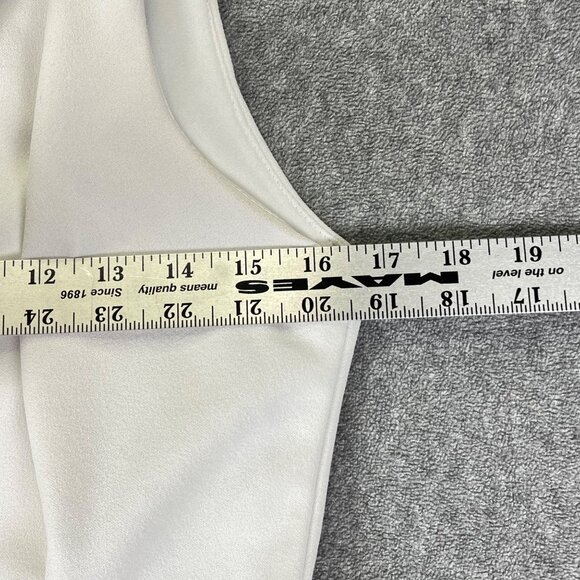 Calvin Klein Womens White Sleeveless Sheath Dress With Bow Detail Size 10 - Picture 7 of 11